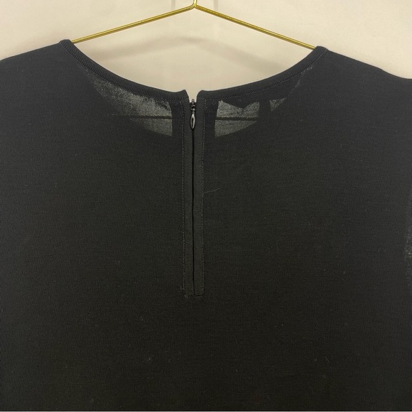 Ming Wang Black Knit Sleeveless Shell Tank Top Sz XL back zip - Picture 4 of 6